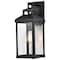 Nuvo Corning 1-Lgt Large Wall Lantern - Matte Black / Clear Glass 60/7372 - alternate 3